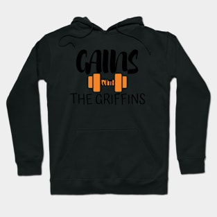 Gains With The Griffins Logo T Hoodie